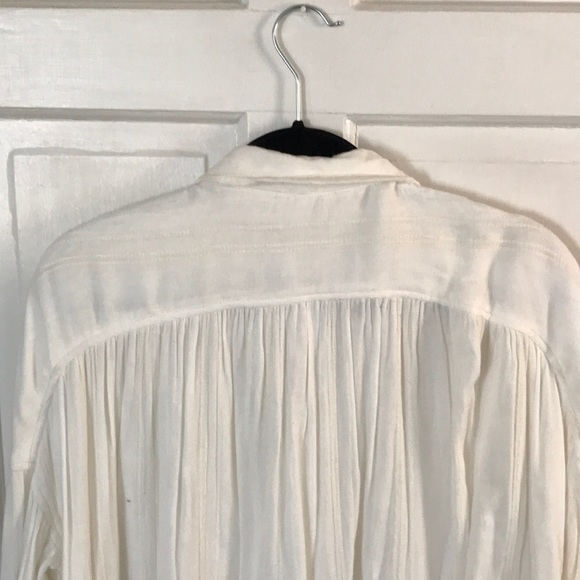 Free people over sized ivory long sleeve shirt - Picture 5 of 5